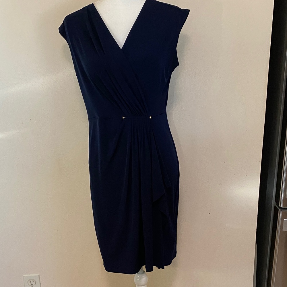 Michael Kors Asymmetrical Navy Dress
